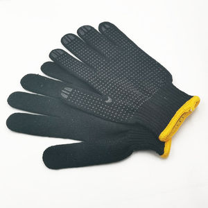 Gants de travail de jardin en maille de nylon et polyester de haute qualité 13G avec points en caoutchouc PVC mini, antidérapants - Product Image 3