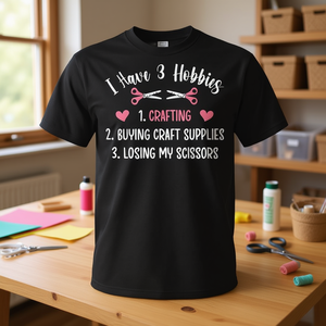 Tengo 3 Pasatiempos: Manualidades, Camiseta de Artesanía, Categoría de Productos Promocionales - Product Image 3