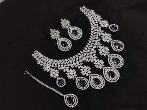 Conjunto de Joyería Nupcial Elegante con Acabado Plateado y Circonitas, para Boda, Compromiso, Aniversario; Aleación Principal, Uso Festivo, Regalo - Product Image 3