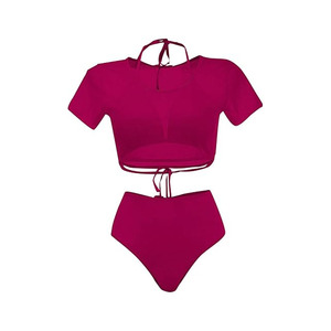 New Summer Animal Print Sexy <b>Bikini</b> Backless High Waist <b>Triangle</b> Bra 3 Piece Swimsuits Quick Dry Breathable Wholesale Low Price - Product Image 5