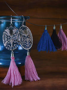 Pendientes de tuerca Durga de alta calidad superventas, borlas brillantes directas del proveedor indio - Product Image 3