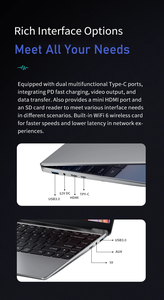 15.6 pollici computer portatili Intel I7 1260P/1360P 16-32GB DDR4 512GB 1TB Nvme SSD WIFI/BT per il gioco di lavoro corpo in alluminio inglese - Product Image 6