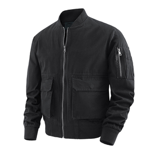 Nueva chaqueta Bomber con logotipo personalizado y ropa informal Cuello de béisbol Transpirable y chaqueta Bomber para hombres - Product Image 3