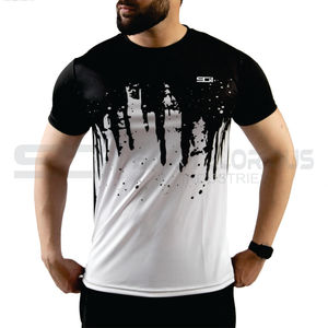 Article le plus vendu T-shirt imprimé personnalisé par sublimation 100% polyester Sport Gym à séchage rapide col en O T-shirt à manches courtes par sublimation - Product Image 2