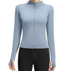 Custom Breathable Spandex/Nylon Plus Size <b>Yoga</b> Top for Ladies Fitness <b>Jackets</b> Comfortable Flexible Workout Training - Product Image 1