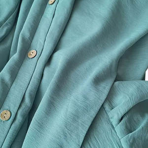 Suministro directo de fábrica Mujeres Modest Long Top Casual Color sólido Tela de lana transpirable Ecológico Personalizable - Product Image 6