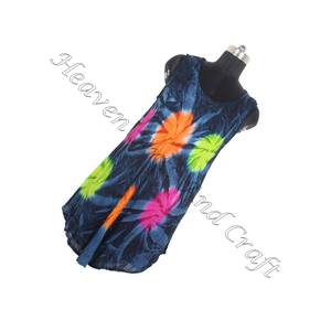 Drop O Neck Women Casual Loose Bohemian Print Tie Dye Long <b>Dress</b> Attractive Tie Dye Long Open Maxi <b>Dress</b> For Ladies Sleeveless - Product Image 3