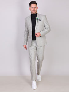 Vente en gros Costume 2 pièces en lin décontracté élégant pour hommes - Product Image 3