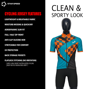 ชุดกีฬาปั่นจักรยานโพลีเอสเตอร์ ชุดยูนิฟอร์มคุณภาพสูง ขายส่ง ผลิตตามสั่ง ชุดปั่นจักรยานผู้ชาย เสื้อปั่นจักรยานผู้ชาย กางเกงปั่นจักรยาน - Product Image 5