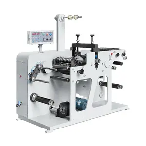 Rouleau de 320 mm à rouleau d'étiquettes en papier auto-adhésives Machine de découpe rotative automatique à grande vitesse pour le rembobinage d'étiquettes vierges