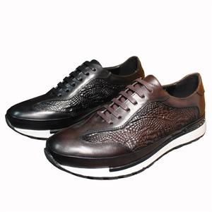 Chaussures en cuir avec empiècements élastiques et talon résistant à l'usure, chaussures à lacets pour hommes, chaussures habillées - Product Image 6