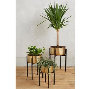 Pot en métal galvanisé pour plantes de jardin d'extérieur, vase de sol artisanal de style côtier - Product Image 4