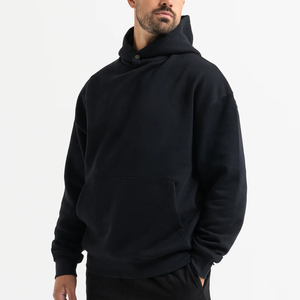 Sudadera con Capucha Oversize para Hombre, Estampado Personalizado, de Forro Polar, Cortavientos, Ecológica, de Corte Holgado, para Otoño, Venta al por Mayor - Product Image 2