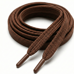 Cordons plats personnalisés avec logo pour sweats à capuche, pantalons et sacs |   Aglets en plastique/silicone tressés 100% polyester, couleurs personnalisées, OEM - Product Image 2