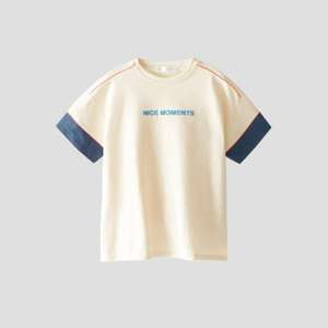 เสื้อยืดลำลองสำหรับเด็กผู้ชายเสื้อยืดแฟชั่นสไตล์มาตรฐานสูงเสื้อยืดผ้าฝ้าย100% ดูดซับเหงื่อ - Product Image 5