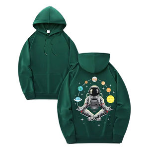 Nouveau sweat à capuche personnalisé en strass pour hommes poids lourd 100% coton coupe et couture sweat à capuche imprimé pull à capuche surdimensionné - Product Image 1