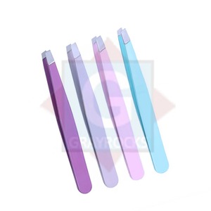 Pince à épiler en acier inoxydable de haute qualité épilation inclinée et pointue ensemble de pinces à sourcils - Product Image 4