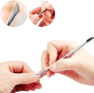 2025 acier inoxydable Double tête cuticule poussoir antidérapant ongles cuticule dissolvant accessoires pour manucure Nail Art utilisation sur les doigts - Product Image 2