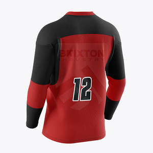 Camiseta de hockey de tela duradera superventas, uniforme de equipo con logotipo bordado para práctica de partidos, ropa de hockey sobre hielo superior, servicio OEM - Product Image 4