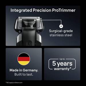 Afeitadora Eléctrica Braun Serie 8 para Hombre, Afeitadora en Seco y Húmedo con Cabezal de Precisión 4+1 y Recortador de Barba, Sensor de Barba SensoAdapt - Product Image 2