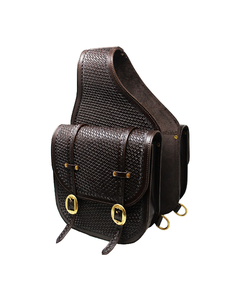 Bolsas de sillín de salto ecuestre de cuero genuino de alta calidad, ropa de equitación occidental mecanizada a mano para caballos - Product Image 1