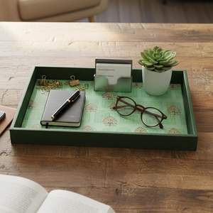 Bandeja de Servicio de Madera de Lujo, Color Verde, con Adhesivo, Disponible para Restaurantes y Hoteles a un Precio Más Bajo - Product Image 4