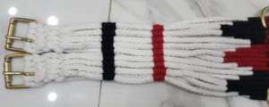 Sangle de selle en mohair personnalisée économique avec boucles anglaises ou de dressage en laiton, produit équestre provenant d'un fournisseur indien - Product Image 3