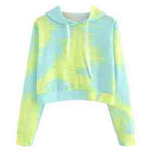 Custom Logo Women's Drawstring Cropped <b>Hoodies</b> <b>Cute</b> Colors Pullover Women Sweatshirt by Standard International - Product Image 2