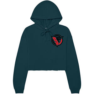 Vente en gros pas cher 100% coton pulls à capuche pour femmes personnalisé imprimé Streetwear Croptop sweats à capuche avec logo avant pour l'hiver - Product Image 5