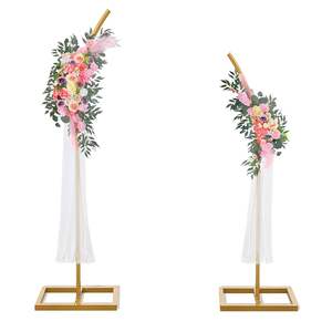High Quality New Design Wedding Decoration <b>Gold</b> Metal Flower Racks Wedding Flower Stands . - Product Image 6