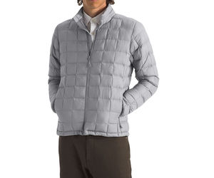 Chaqueta de invierno de estilo callejero para hombre con cuello mandarín patrón sólido tejido de ganchillo cremallera frontal Material de lona - Product Image 2