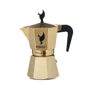Queen Coffee Moka Pot Aluminum Espresso Coffee Maker Plastic Handle 6 Cups Heat Resistant Kitchen Tools Accessories