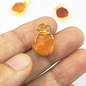 925 Sterling Silver Gold Vermeil Raw Gemstone Collate Set Fabrication de bijoux-Pendentifs fins Charmes Collier Résultats Composants - Product Image 5