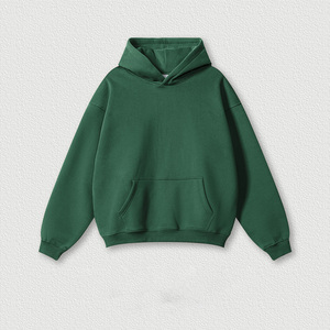 Vente en gros de sweat à capuche surdimensionné pour homme poids lourd personnalisé de luxe fabrication de sweats à capuche en coton épais sans ficelle - Product Image 5