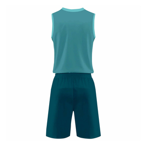 Uniforme de basket-ball de couleur unie sur mesure nouveau design uniforme de basket-ball sans manches pour unisexe dernier style personnalisé - Product Image 3