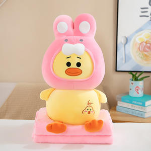 Мультяшное одеяло-кондиционер 2-в-1: плюшевая игрушка, подушка/плед, автомобильная подушка, незаменимое средство для офисного сна, с возможностью нанесения логотипа - Product Image 5