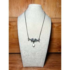 Collier Navajo en argent sterling et buffle blanc, chaînes perlées religieuses tendance avec agate pour mariages, fêtes et cadeaux - Product Image 3
