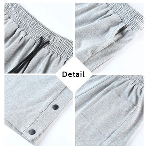 Bermudas holgadas informales con logotipo personalizado al por mayor para hombre, pantalones cortos deportivos para correr, pantalones cortos de algodón con cordón para gimnasio - Product Image 4