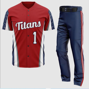 2024 personnalisé nouveau Design respirant équipe porter personnalisé hommes et jeunes Sublimation haute qualité Baseball Jersey Baseball & Softball porter - Product Image 1