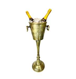 Enfriador de vino con soportes Decoración de fiesta Venta caliente Soporte de aluminio Acabado en plata y acabado en oro Disponible Aluminio y latón - Product Image 3