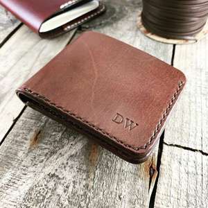 Cartera plegable corta de cuero genuino de transferencia de calor DIY personalizada para hombres, espacios en blanco de sublimación abiertos, portátil, estilo Vintage, 2017 - Product Image 2