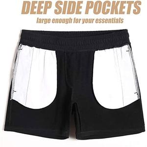 Plain Black Color <b>Fleece</b> <b>Short</b> Summer New Fashion <b>Mens</b> <b>Shorts</b> Casual Cotton Slim Wear Beach <b>Shorts</b> Joggers <b>Shorts</b> <b>Men</b> - Product Image 3