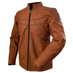 <b>Cheap</b> Price New Stylish Lightweight Leather Jacket <b>for</b> Men / Hot <b>Sale</b> Good Quality Comfortable Men Leather Jackets - Product Image 5