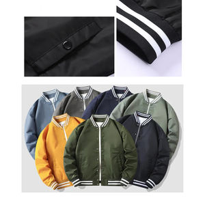 Chaqueta Bomber Nueva OEM Personalizada para Hombre, Ropa Casual, Transpirable, Chaqueta Bomber para Hombre a Bajo Precio, Chaquetas Bomber de Material en Venta - Product Image 3