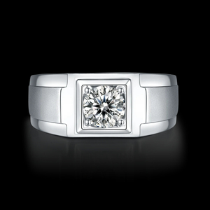 18K White Gold 925 Sterling <b>Silver</b> High Quality VVS Moissanite Diamond <b>Ring</b> Princess Cut for <b>Men</b> and Women's Weddings - Product Image 2