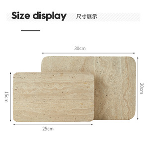 แท่นโชว์หินอ่อน Travertine สำหรับงานแสดงสินค้าและกิจกรรมต่างๆ สำหรับตกแต่งโต๊ะ - Product Image 3