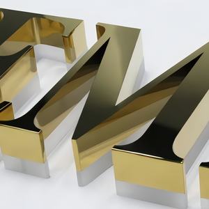 Segnaletica personalizzata per negozio all'aperto a LED per tabacco e alcol. Segnali LED acrilici in acciaio inox retroilluminati 3D. Lettere canale in metallo acrilico - Product Image 1