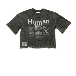 Venta al por mayor de los hombres logotipo personalizado impreso de gran tamaño camiseta Casual lavado ácido Jersey 100% algodón hombro caído O cuello Camiseta para los hombres - Product Image 4