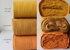 Venta al por mayor tela de algodón muselina orgánica 40 '' / 101cm Extra ancho doble gasa de algodón tela natural para mantas ropa camisas - Product Image 3