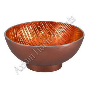 Axiom Home Accents Plateau de bol de fruits de table couleur cuivre Luxe Moderne Conçu Jetable Aluminium Taille libre pour la nourriture Camping - Product Image 3